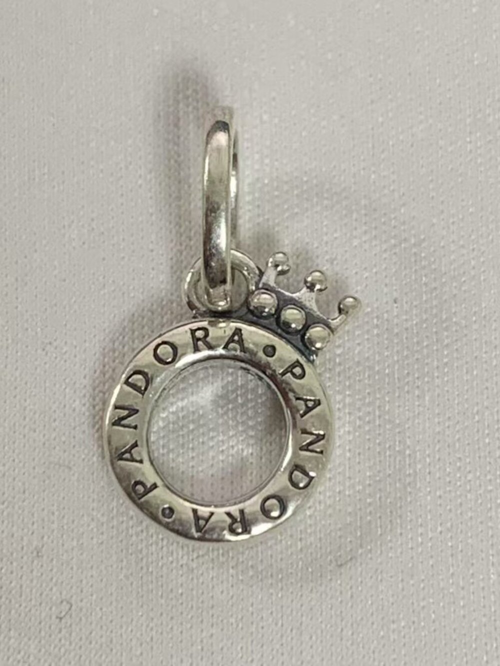 Pandora Open Centre Pandora Crown O Pendant, S925 Silver Jewelry